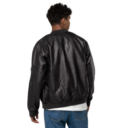 Leather Bomber Jacket - Image 3