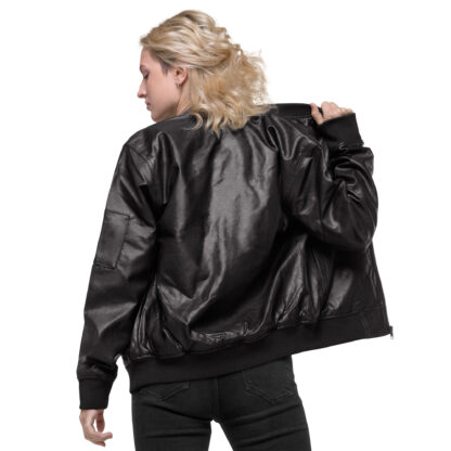 Leather Bomber Jacket - Image 5